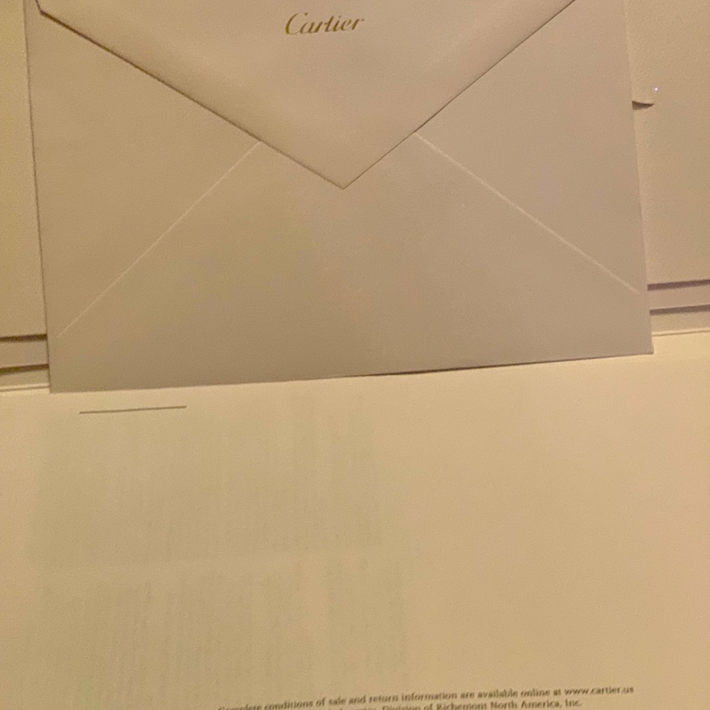 Authentic Cartier envelope ✉️. Collectible!